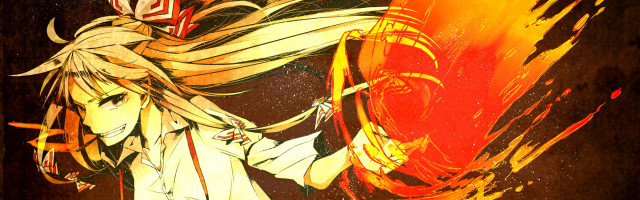 Woman long hair sword fire free wallpaper for desktop - medium preview image