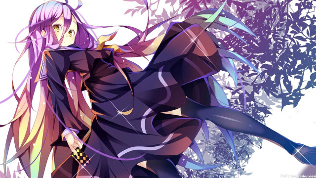 Woman purple hair purple dress #2 free wallpaper for desktop - medium preview image