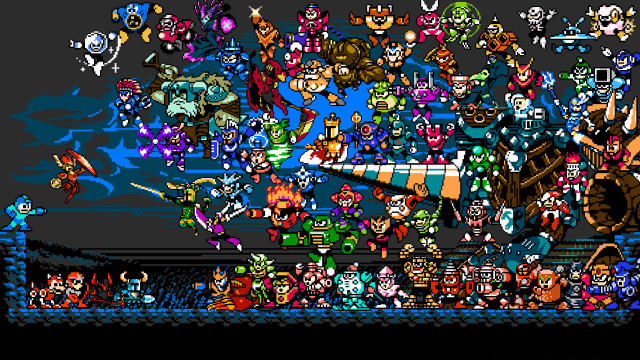 Game characters collection black background free wallpaper for desktop - medium preview image