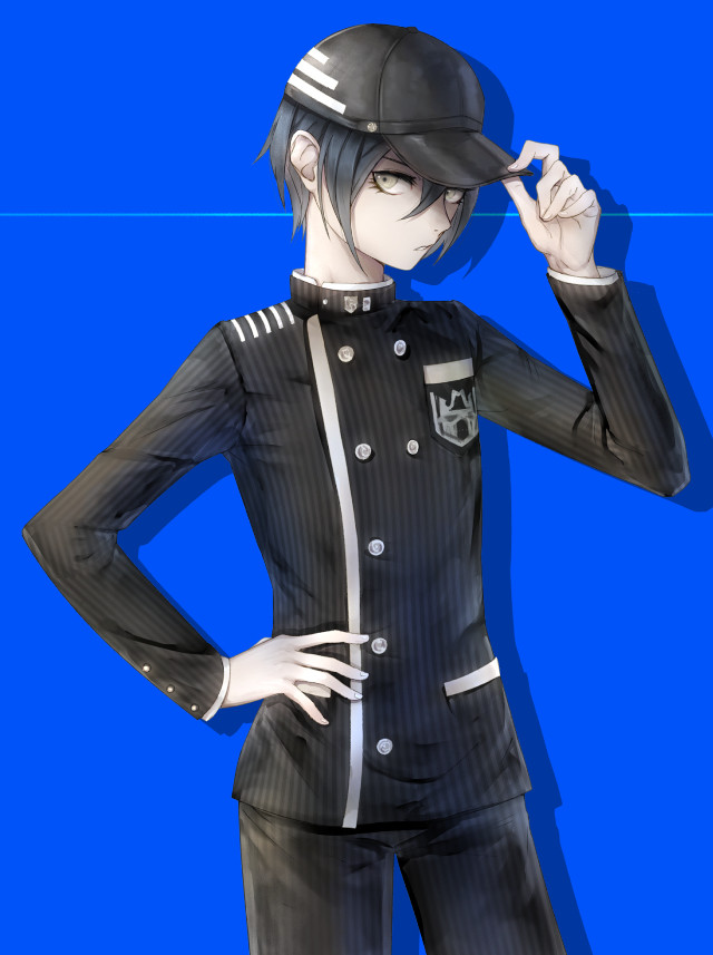 Person black uniform hat blue free wallpaper for mobile - medium preview image