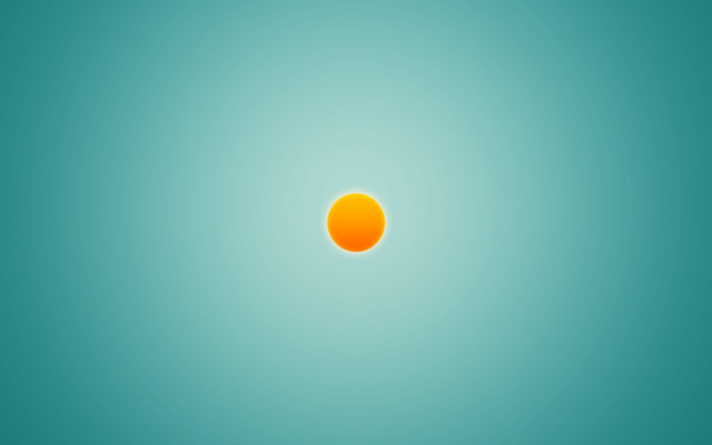 Bright orange sun blue green free wallpaper for desktop - medium preview image