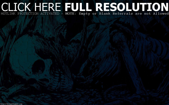 Black blue skull poster design free wallpaper for desktop - medium preview image