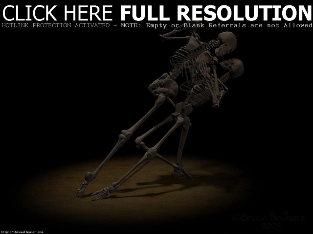 Skeleton holding human skeleton dark free wallpaper for desktop - medium preview image