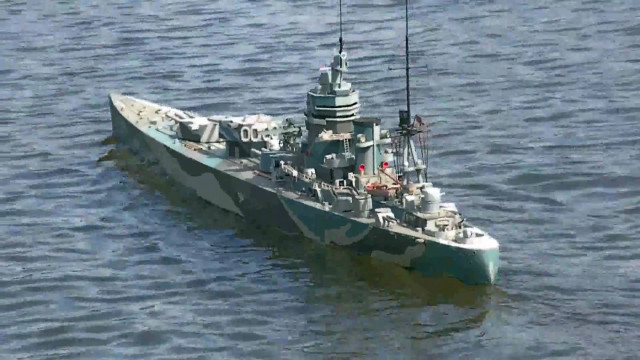 Military ship floating water flag free wallpaper for desktop - medium preview image