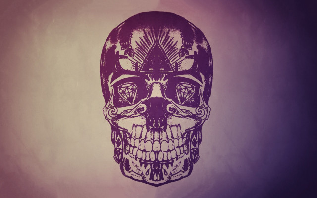 Skull triangle forehead eyes closed free wallpaper for desktop - medium preview image