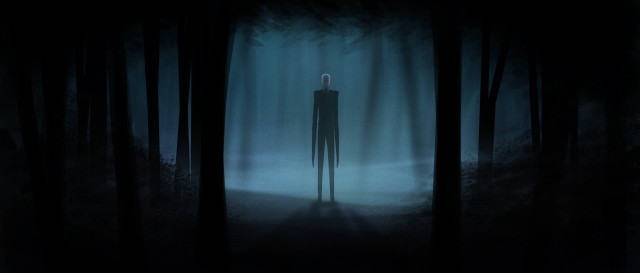 Creepy person forest night standing #2 free wallpaper for desktop - medium preview image