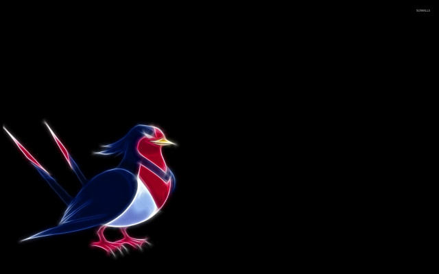 Bird red white blue tail free wallpaper for desktop - medium preview image