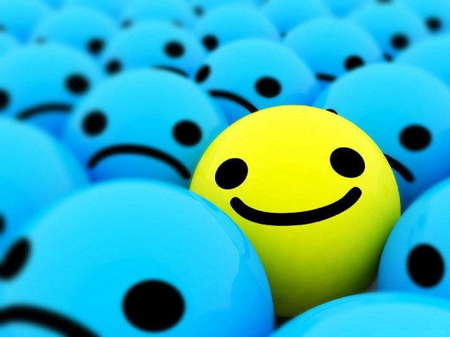 Smiley face ball blue balls free wallpaper for desktop - medium preview image