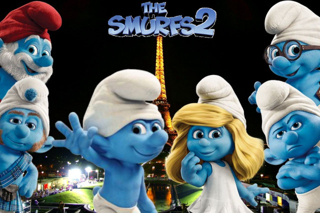 Smurfs 2 movie poster eiffel free wallpaper for desktop - medium preview image