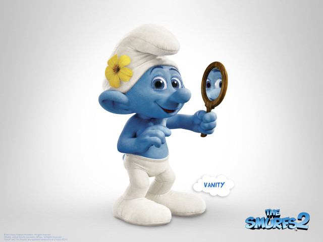 Cartoon character magnifying glass flower free wallpaper for desktop - medium preview image