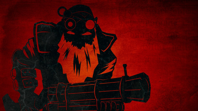 Red black man gun beard free wallpaper for desktop - medium preview image