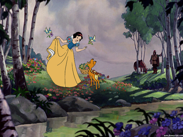 Snow white seven dwarfs forest free wallpaper for desktop - medium preview image