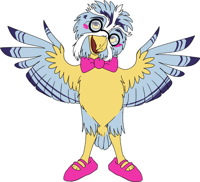 Cartoon bird bowtie glasses wings free wallpaper for tablet - medium preview image