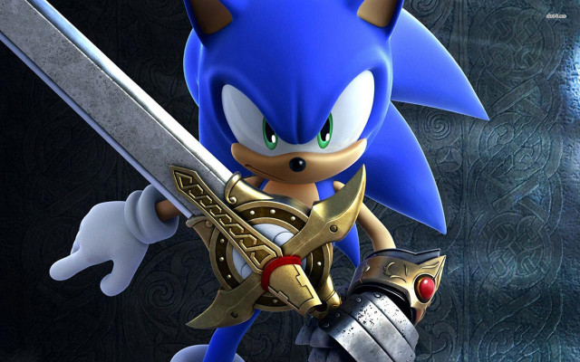 Sonic hedgehog sword video game free wallpaper for desktop - medium preview image