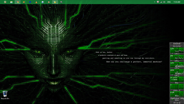 Computer green face background black free wallpaper for desktop - medium preview image