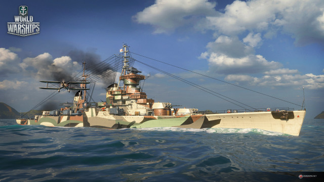 Large ship water clouds plane free wallpaper for desktop - medium preview image