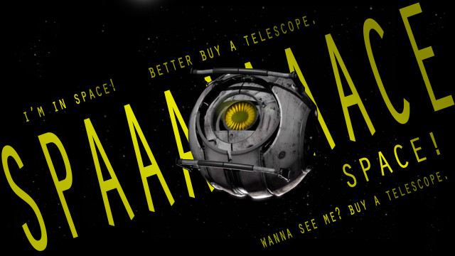 Space station yellow black sign free wallpaper for desktop - medium preview image