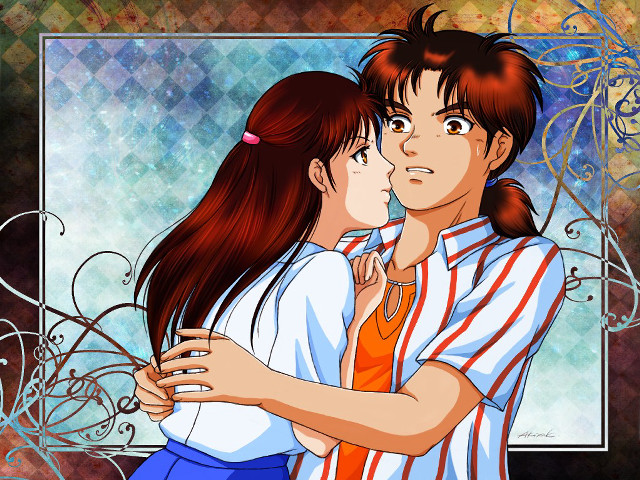 Couple hugging picture frame butterfly free wallpaper for desktop - medium preview image