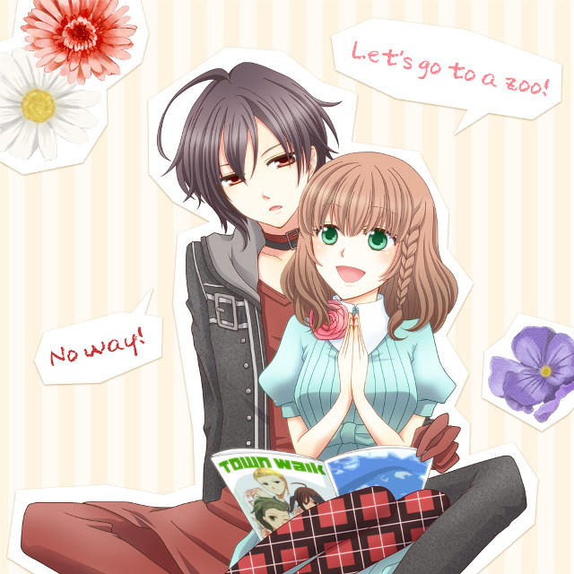 Couple flowers background foreground sitting free wallpaper for tablet - medium preview image