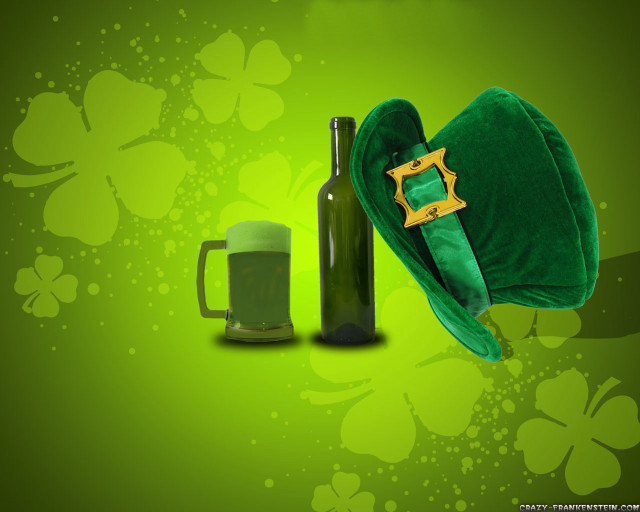 Green hat beer shamrocks charlesmcauley free wallpaper for desktop - medium preview image