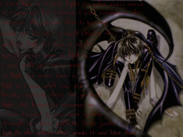 Anime couple red black background free wallpaper for desktop - medium preview image