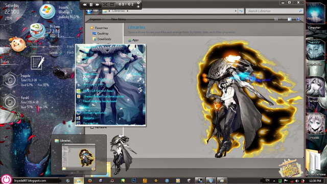 Computer screen woman costume demon free wallpaper for desktop - medium preview image