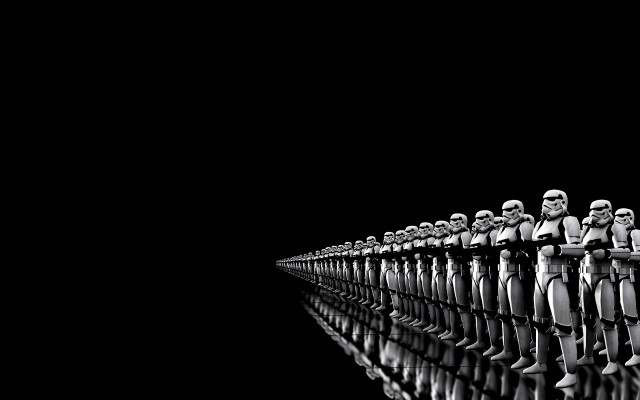 Toy soldiers lined up reflection free wallpaper for desktop - medium preview image
