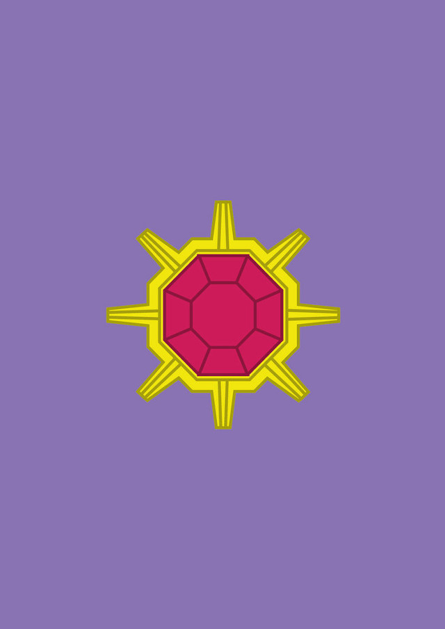 Purple background yellow red star #2 free wallpaper for mobile - medium preview image