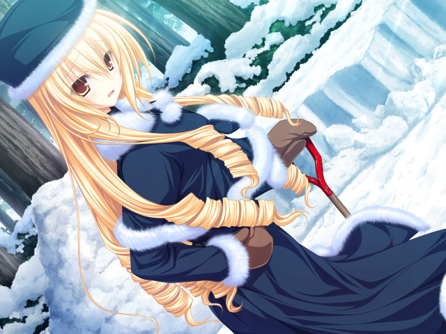 Anime character long dress hat free wallpaper for desktop - medium preview image