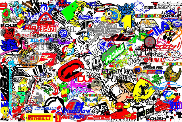 Stickers white background red black free wallpaper for desktop - medium preview image