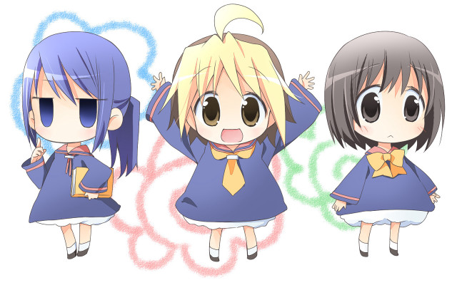 Anime girls expressions hair styles #2 free wallpaper for desktop - medium preview image