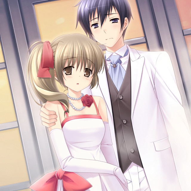 Man woman formal clothes standing free wallpaper for tablet - medium preview image