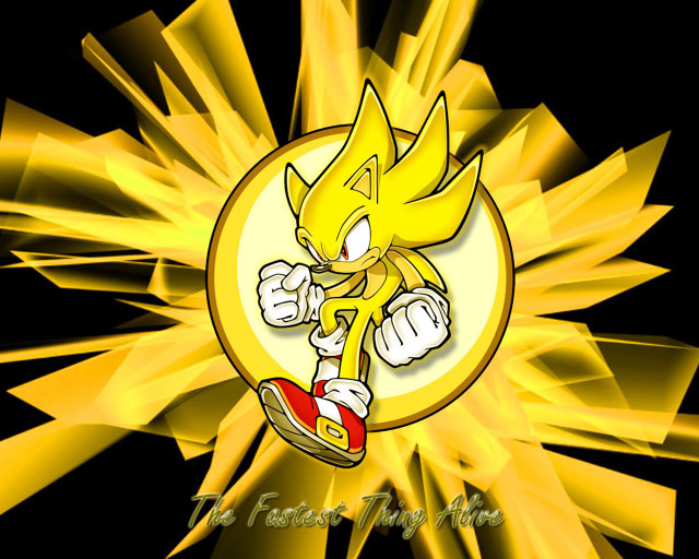Sonic yellow sunburst star furry free wallpaper for desktop - medium preview image