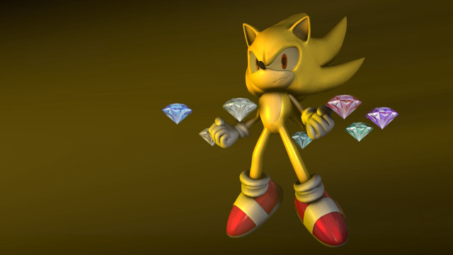 Yellow sonic hedgehog diamond brown free wallpaper for desktop - medium preview image