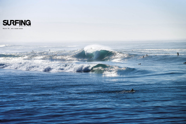 Surfing group wave ocean sky free wallpaper for desktop - medium preview image