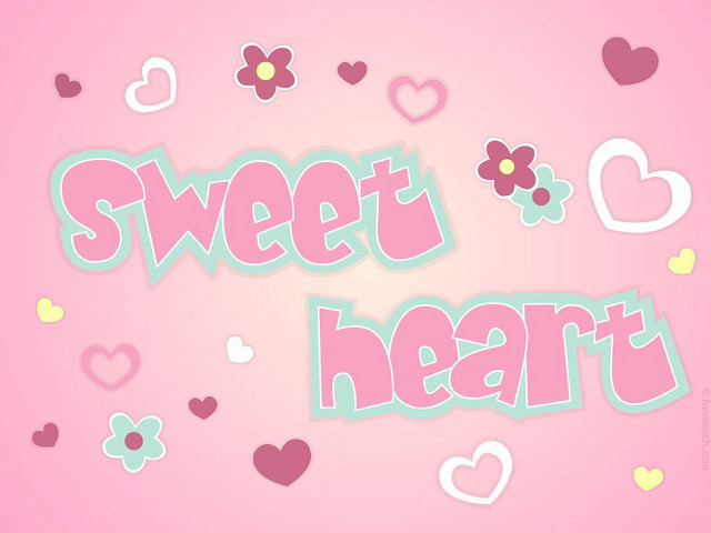 Pink background hearts flowers sweet free wallpaper for desktop - medium preview image