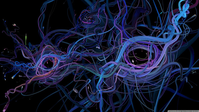 Colorful abstract painting lines curves free wallpaper for desktop - medium preview image