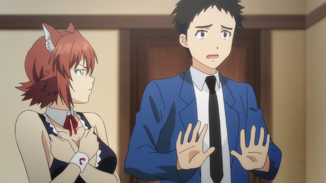 Man woman room open door free wallpaper for desktop - medium preview image