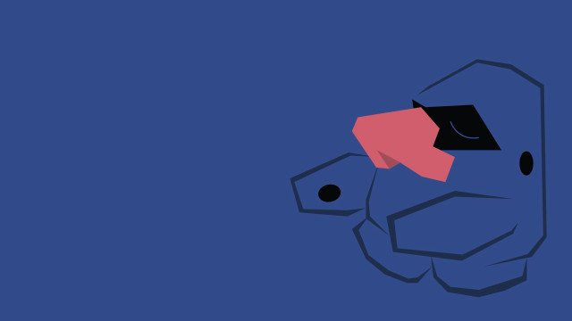 Blue background red black animal free wallpaper for desktop - medium preview image