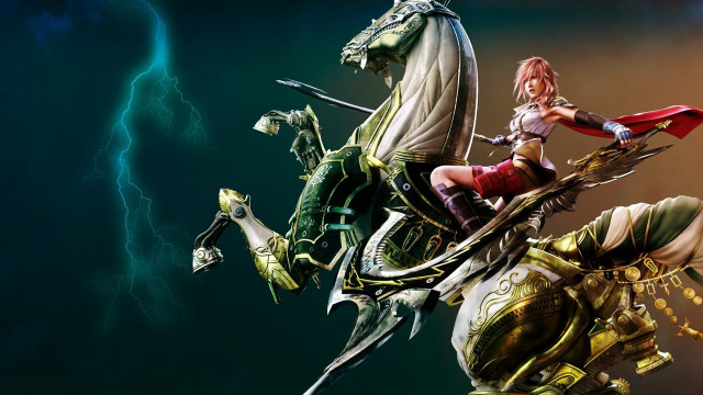 Woman horse dragon lightning video free wallpaper for desktop - medium preview image