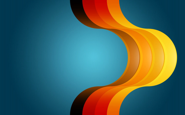 Blue background red yellow curved #2 free wallpaper for desktop - medium preview image