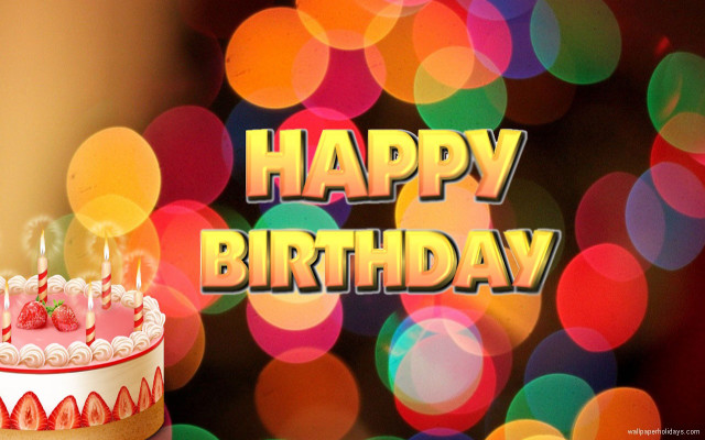 Birthday cake candle bokeh pastel free wallpaper for desktop - medium preview image