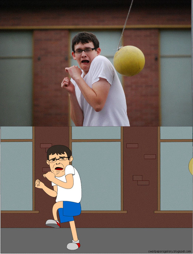 Man holding tennis racquet cartoon free wallpaper for mobile - medium preview image