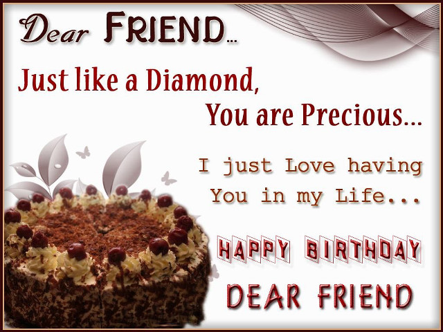 Birthday card cake diamond precious free wallpaper for desktop - medium preview image