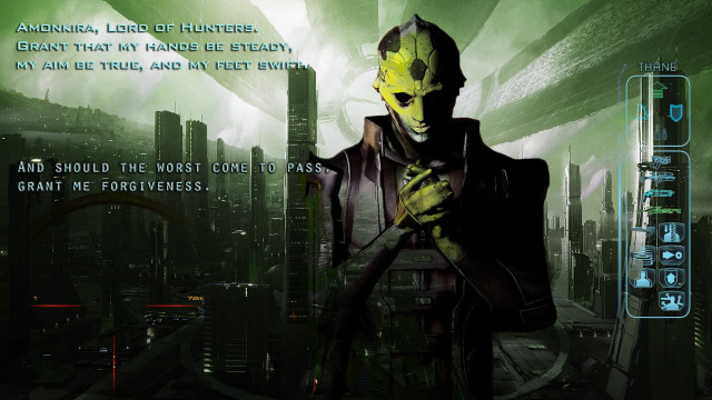 Futuristic city man green background free wallpaper for desktop - medium preview image