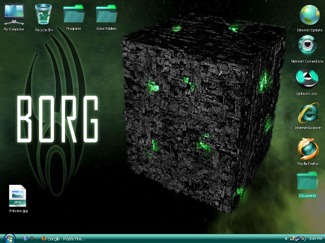 Computer screen items green background free wallpaper for desktop - medium preview image