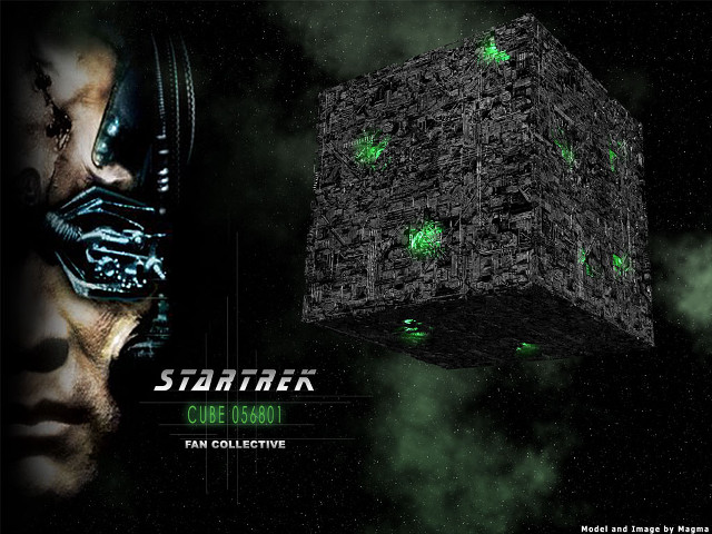 Cube green lights man face free wallpaper for desktop - medium preview image