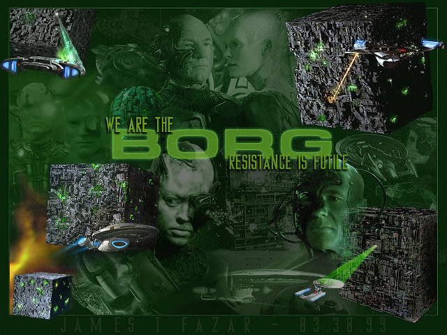 Borg resistanceists green poster assemblage free wallpaper for desktop - medium preview image