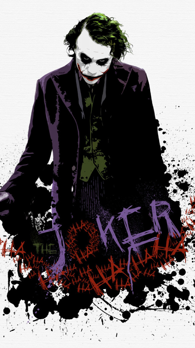 Joker suit tie paint splatter free wallpaper for mobile - medium preview image