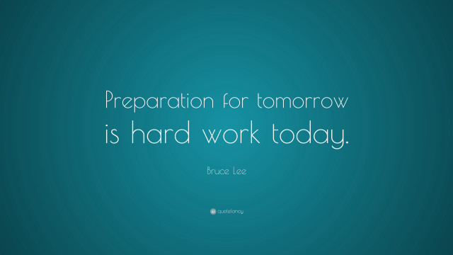 Preparation tomorrow hardwork today blue free wallpaper for desktop - medium preview image